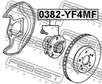 FEBEST 0382-YF4MF Wheel Hub for ACURA - Imagem 2 de 2