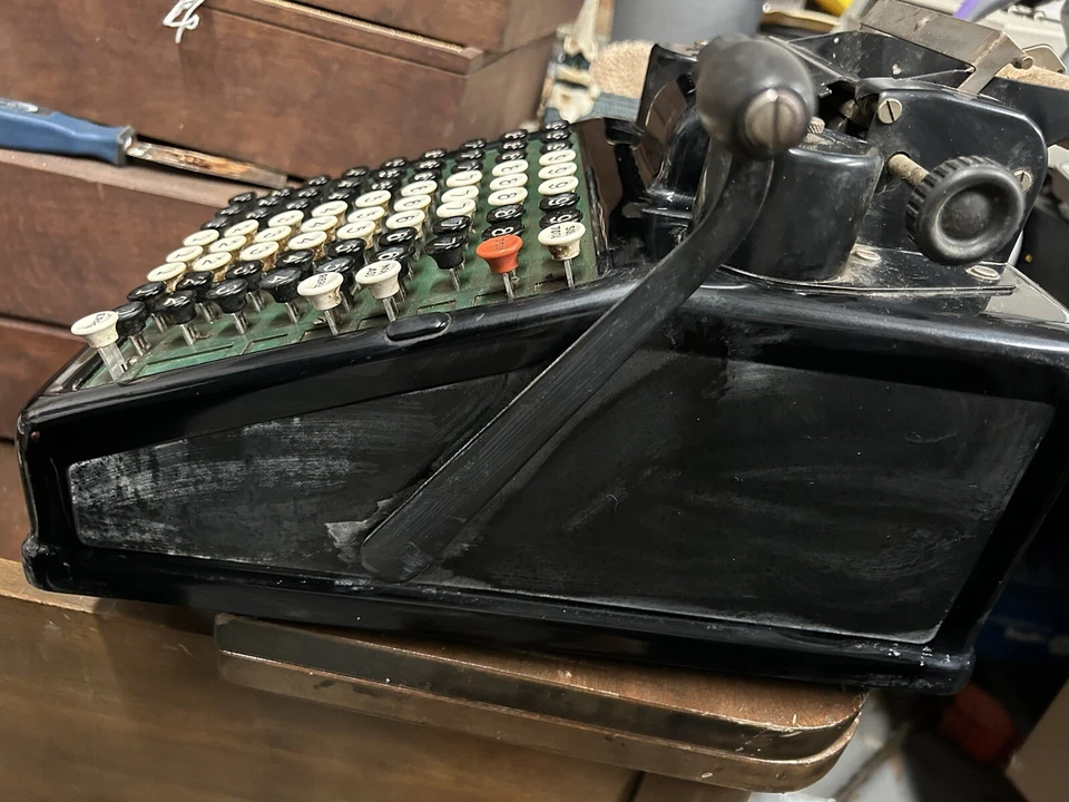 1920s Vintage Burroughs Portable Adding Machine Calculator Tape Register. - Image 2 of 4