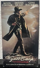 Wyatt Earp 1994 VHS Double Box Screener Promo