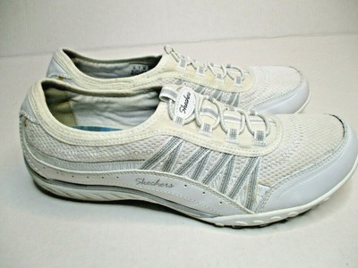 skechers breathe easy white