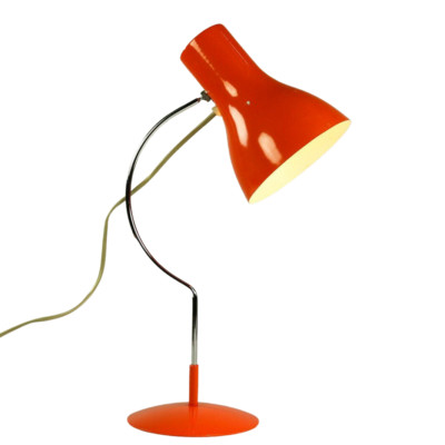 Tisch Leuchte Josef Hurka Napako Lampe Orange Modell 0521 Vintage 60er 70er