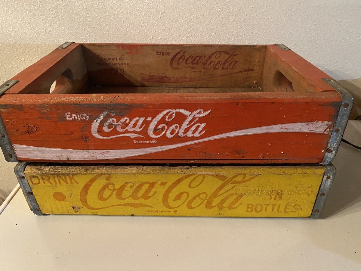 Lot of 2 Vintage Coca Cola Wooden Soda Crates | eBay