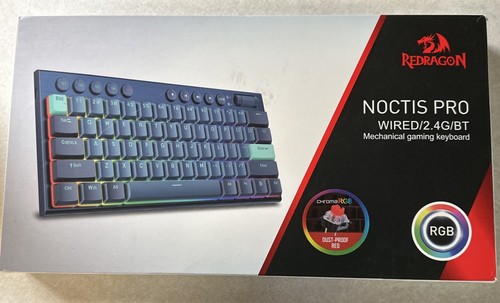 Redragon NOCTIS PRO Mechanical Gaming Keyboard Extra Red Switches RGB K632 - Picture 2 of 14