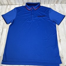 Head Men's Golf Polo Performance Comfort UV Stretch Wicking Shirt Blue Sz L X6