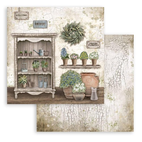 Stamperia ROMANTIC GARDEN HOUSE - 8" X 8" Double Sided Paper - 10 SHEETS - Picture 6 of 12