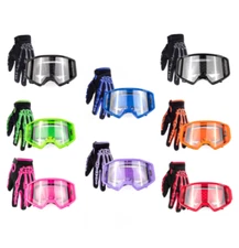 Youth Kids Gloves Goggles Motocross Off-road ATV Enduro Quad 