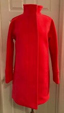 J.crew Tall Stadium-cloth Cocoon Coat Sz 8 Tall Spaced Orange B2770