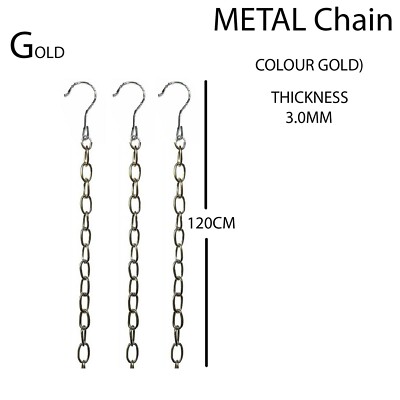 Market Shop Display lang silber GOLD SCHWARZ Metallkette mit Haken hängende Kleidung