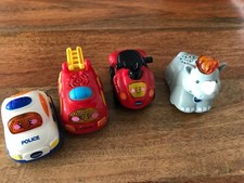 VTECH Toot Toot Vehicle Bundle x 3 Quad Bike, Fire Engine, Police Car & Hippo