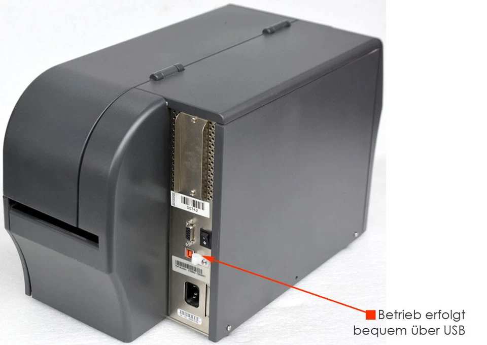 ZEBRA ZT220 ETIKETTENDRUCKER THERMODIREKT TRANSFER DRUCKER USB RS-232 LABEL M916 - Bild 3 von 4