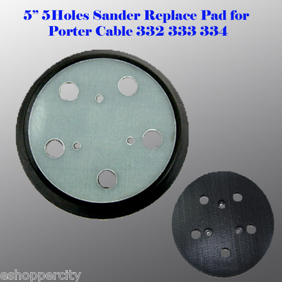 5'' 5 Hole Sander Pad Hook & Loop For Porter Cable 13904 13909 333 334 332