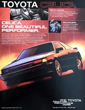1987 Toyota Celica GT-S Coupe photo "One Beautiful Performer" vintage print ad