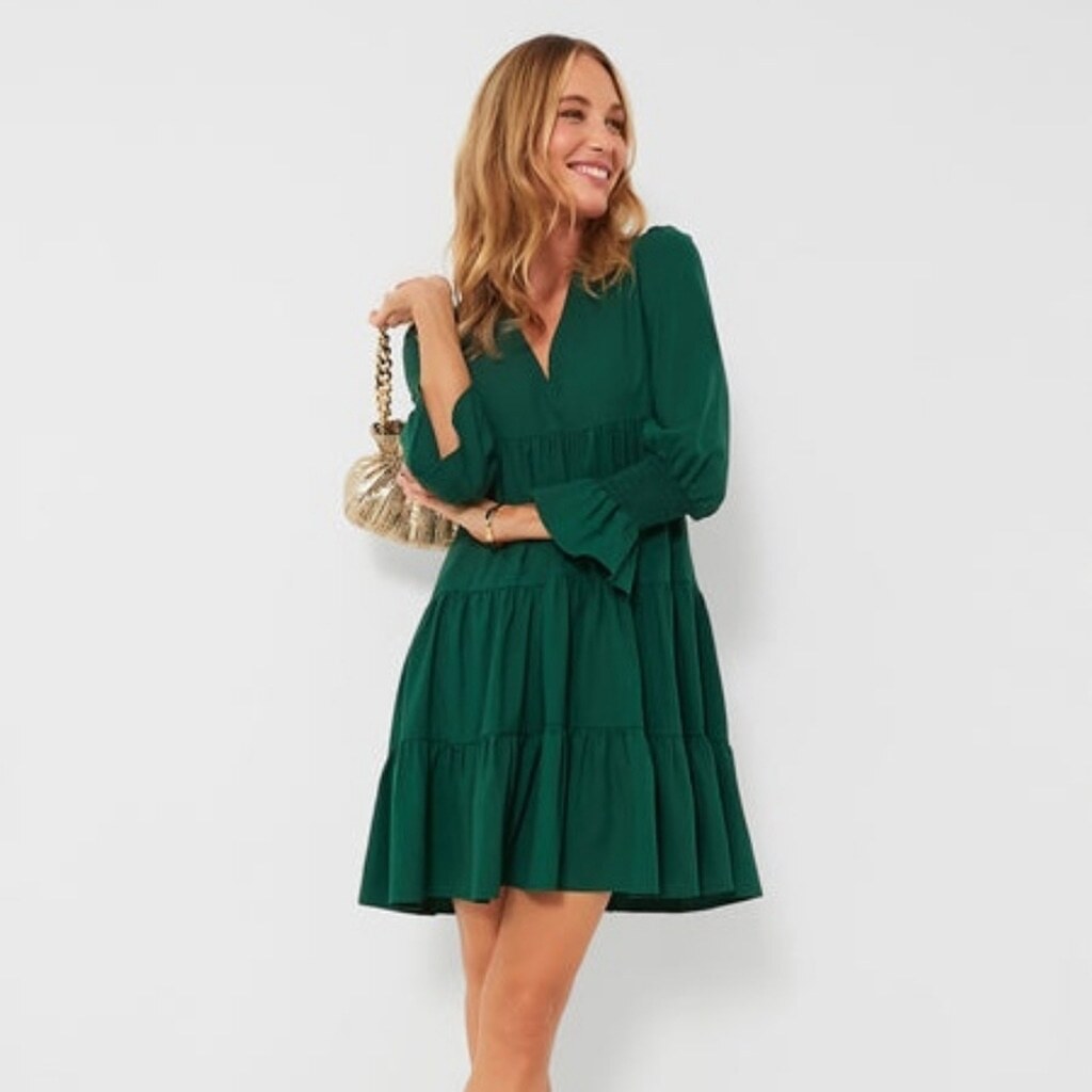 Tuckernuck Pomander Place Crepe Kenzo Swing Dress Dark Hunte