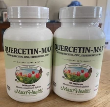 Maxi Health Quercetin 500mg w/Zinc 30mg, Vitamin C 1000mg, D2500, 180 Capsules