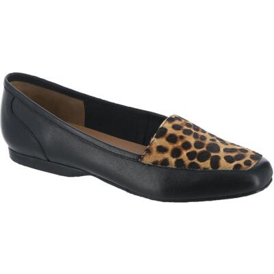 Array Womens Freedom Leather Leopard Print Slip-On Loafers Shoes BHFO 3211