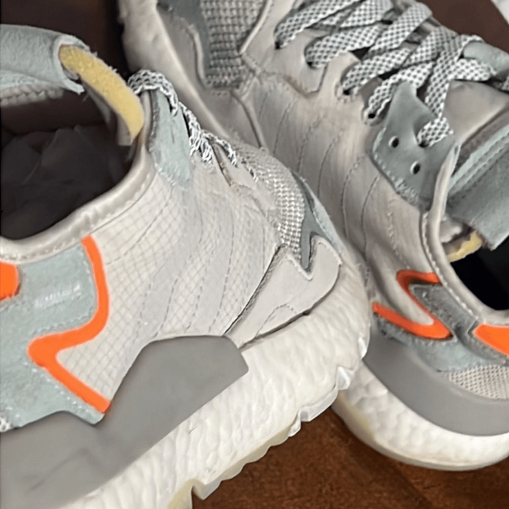 ADIDAS bd7956 Nite Night Jogger - Mens Sz 7 Grey Orange  display picture 1