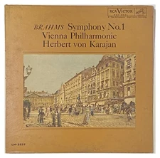 Brahms Symphony No. 1  Vienna Philharmonic  RCA Victor Red Seal  LM 2537  VG