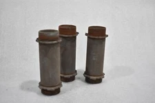 THREADED PIPE NIPPLE 1-1/4" INCH PIPE SIZE, 6.25" LENGTH, W/ LOCK NUT (LOT OF 3)