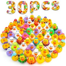 30 Pack Easter Rubber Ducks-2.3 Inch Bulk Floater Ducks for Ducking Assortmen...
