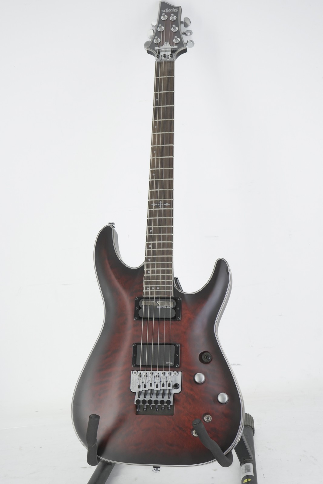 Schecter Guitar Research C-1 Platinum FR S Electric Guitar Satin Crimson Red