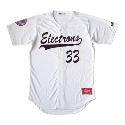 Winnemac Electrons Baseball Jersey Mens M Steve Albini Chicago CMBA Rawlings 