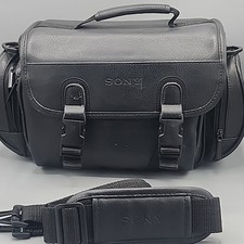 Vtg Sony Black Faux Leather Handycam Camcorde...