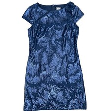 Vince Camuto Sequin Cocktail Dress Navy Blue Size 6