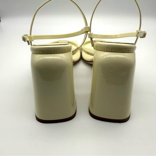 Dear Frances Cleo Sandal Block Heel Cream Pale Butter Yellow IT EU 37 US 7 - Picture 6 of 16
