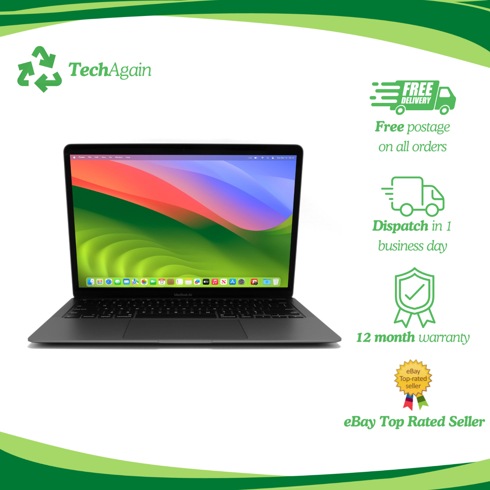 Apple MacBook Air (13-inch, M1, 8 / 7, 2020) - 256GB, 8GB RAM - Excellent