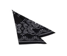 Lot of 3-12 Bandana 100 Cotton Black Paisley Double-Sided Print 22 x 22