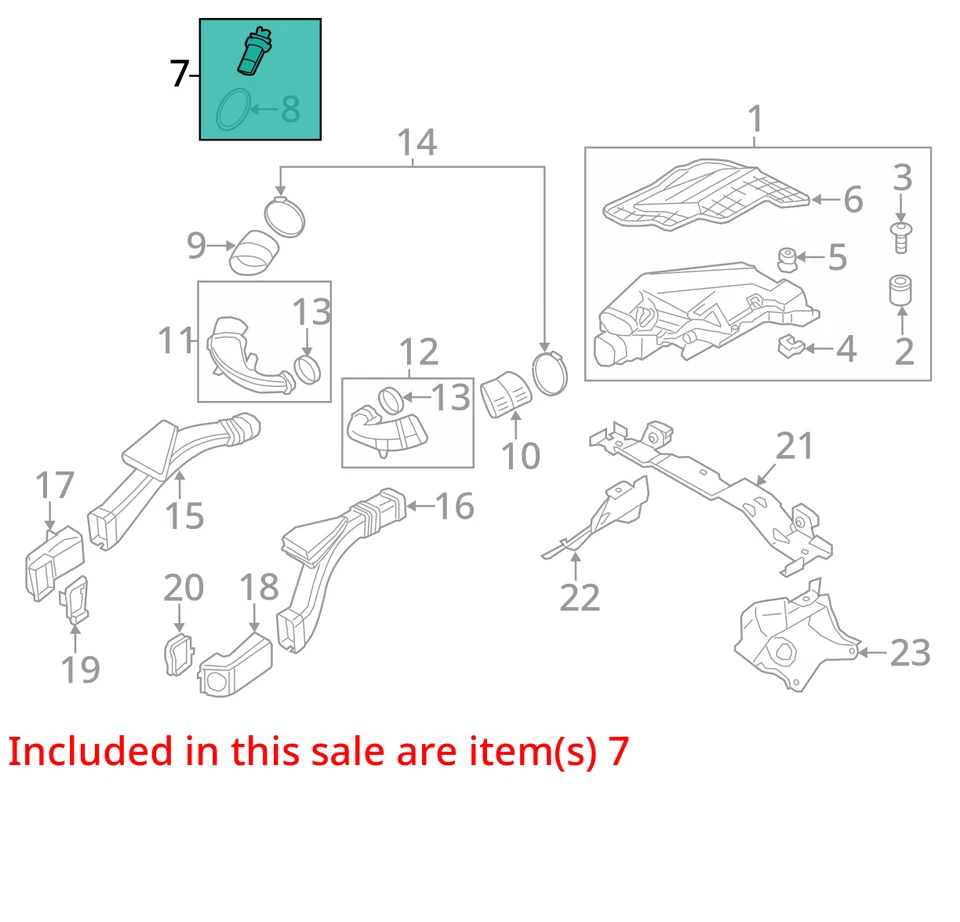 BMW X5 2013 medidor de flujo de aire másico sensor MAF OEM 121 k millas - LKQ354444225 Foto 4 de 4