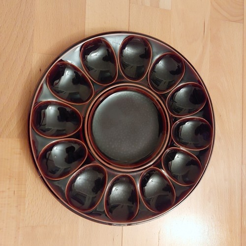 Manufaktur GIEN Tradition Eierteller Eierplatte Servierplatte f. 12 Eier Keramik - Bild 2 von 7