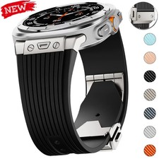 Luxury Silicone Band for Samsung Galaxy Watch Ultra 2025 Metal Buckle WatchStrap
