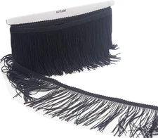 6.5 Yard 4 Inches Polyester Fringe Trim Lace Tassel Fringe Trimming for Latin Dr