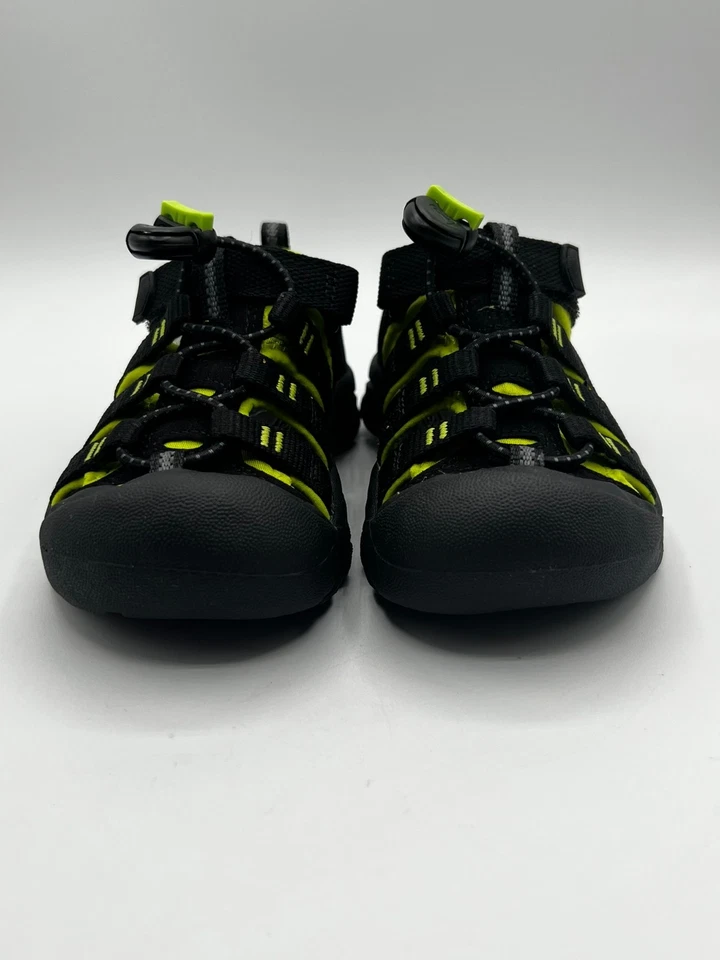 Keen Kids 9 水鞋 Newport H2 防水凉鞋 黑色 莱姆绿 全新 — 第 4/4 张图片