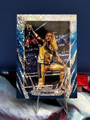 2026 Topps Chrome WWE Nathan Frazer /150 Blue Geometric Refractor