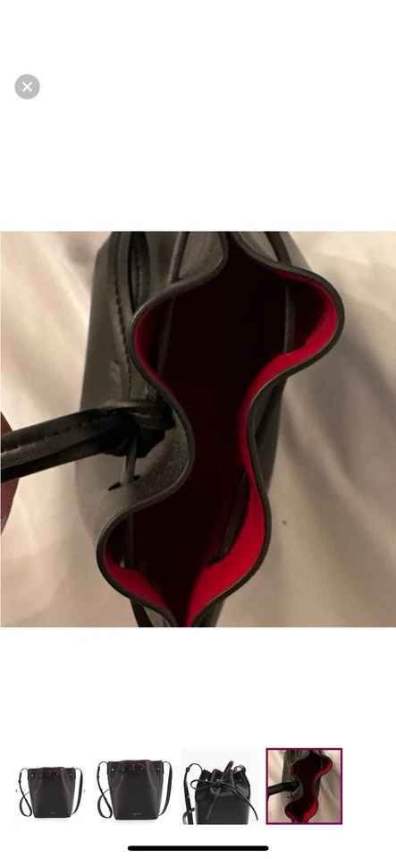 Mansur Gavriel Mujer Mini Cuero Cubo Bandolera Bolso de Hombro Cartera en Negro Foto 4 de 4