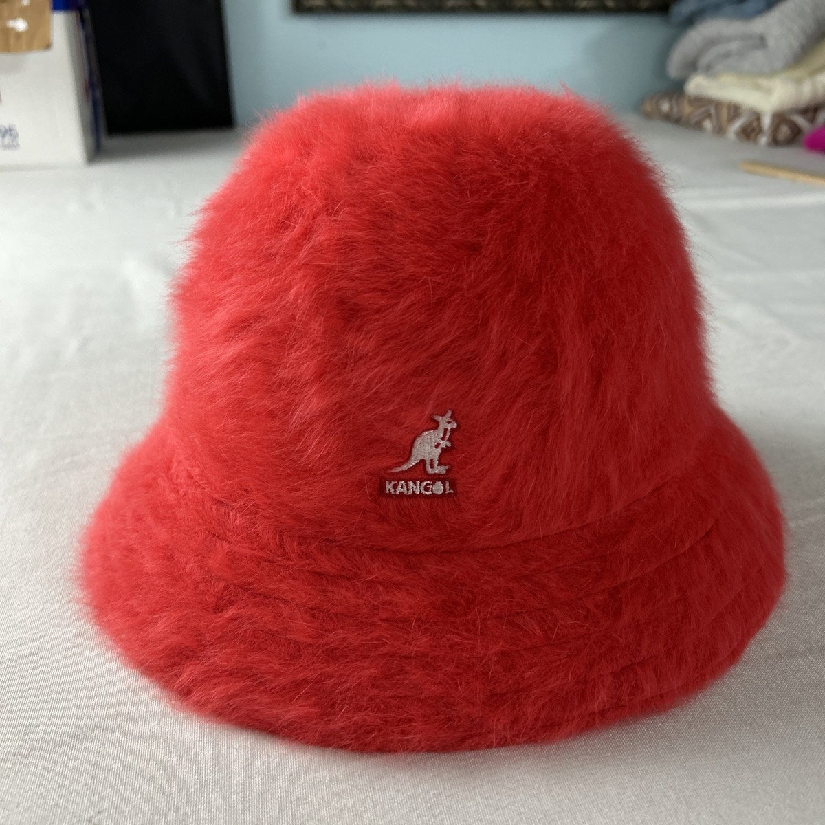 Kangol Furgora Casual Bucket Hat K3017ST Unisex Small Red Hip Hop