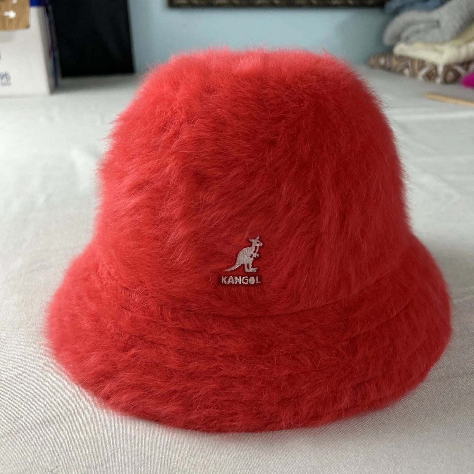 Kangol Furgora Casual Bucket Hat K3017ST Unisex Small Red Hip Hop Culture