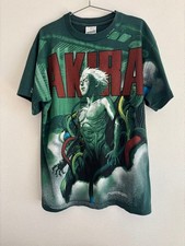 Vintage 90s Akira Anime Graphic T Shirt Rare black USsizeL excellent