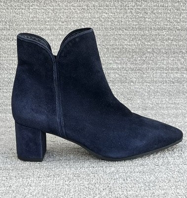 AQUATALIA Kaylani Pointed Toe Dark Blue Suede Bootie Women s Size 5 US