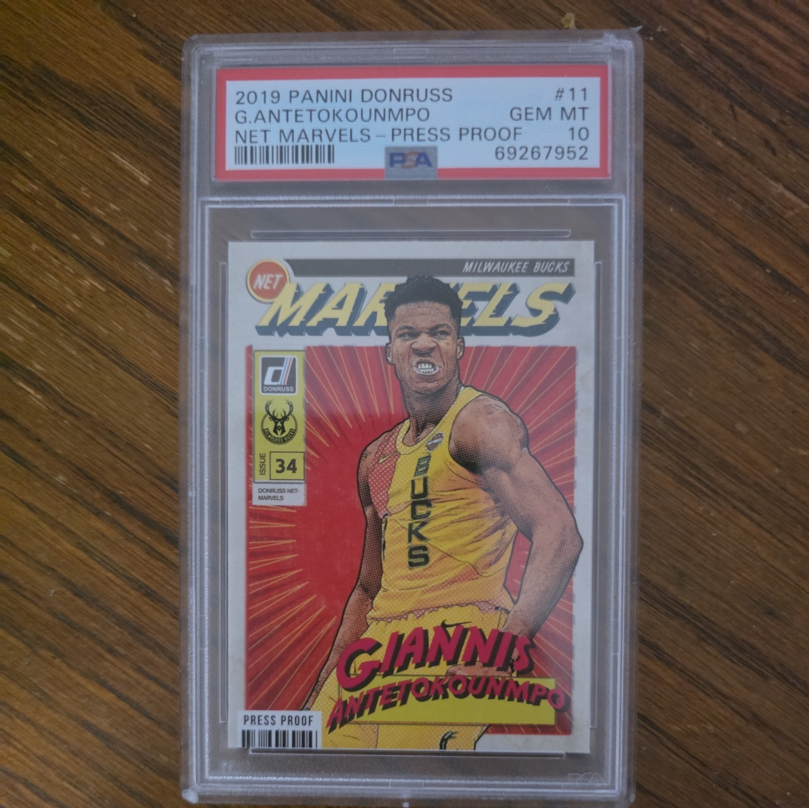 2019-20 Panini Donruss - Net Marvels Giannis Antetokounmpo #11 Press Proof