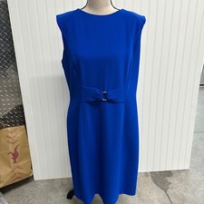 Tahari Arthur S Levine Royal Blue Sleeveless Dress