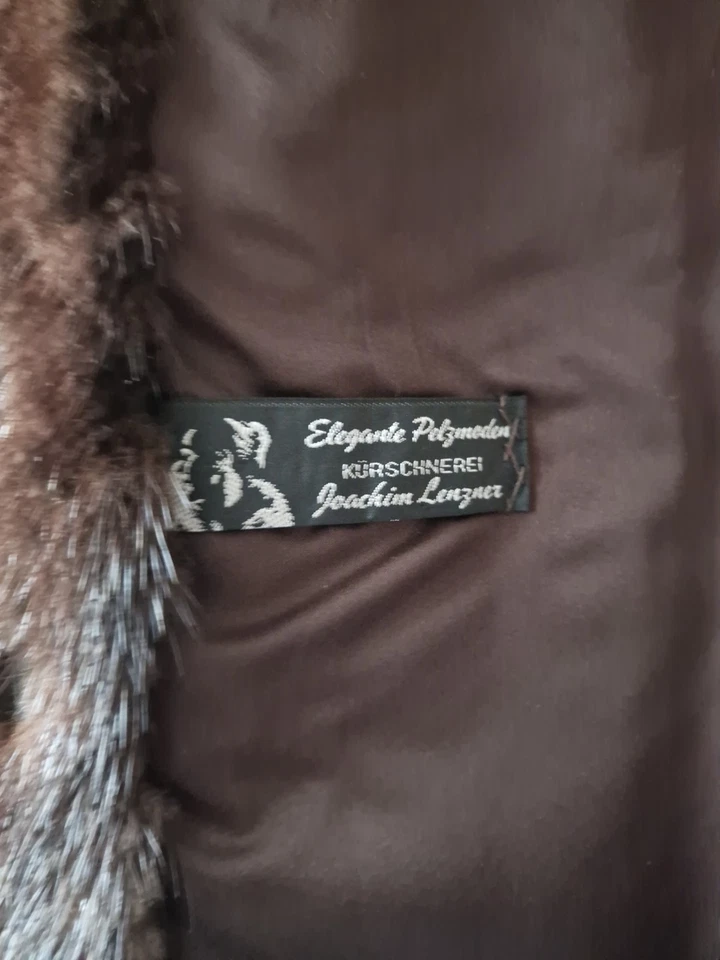 Echt Pelz Nerz Jacke Pelzjacke braun Gr. 46 Neuwertig  - Bild 3 von 4