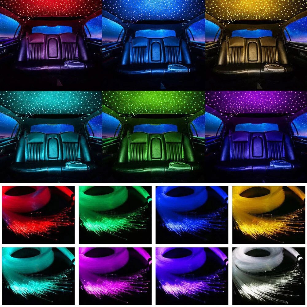 500PC Car Home Headliner Star Light Kit Roof Twinkle Ceiling Lights Fiber Optic