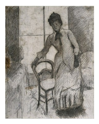 Elegante Vintage-Skizzen-Wandkunst Skizze Innenszene Wandkunst