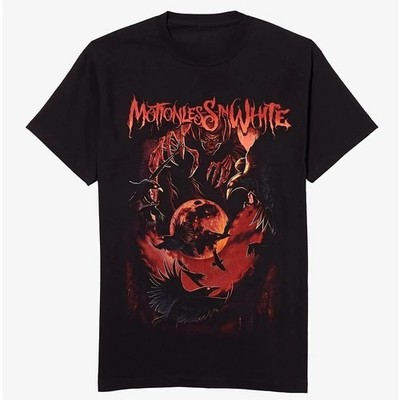 Vintage Motionless In White Band Short Sleeve Black Concert Shirt S to 5XL