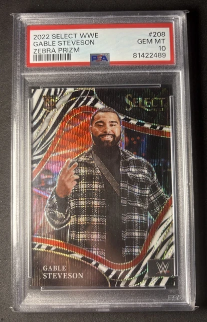 2022 Select WWE Gable Steveson Zebra Prizm Rookie RC PSA 10 Gem Mint UFC NFL MMA