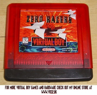 NINTENDO VIRTUAL BOY SPIEL ZERO RACERS ROTE HÜLLE VOLL FUNKTIONSFÄHIG