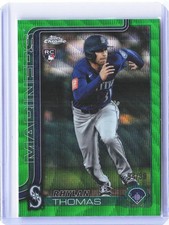 2025 Topps Chrome Update #USC185 Rhylan Thomas Green Wave Refractors #/99